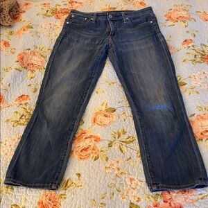 Ag Adriano Goldschmied Stevie Crop Blue Jeans